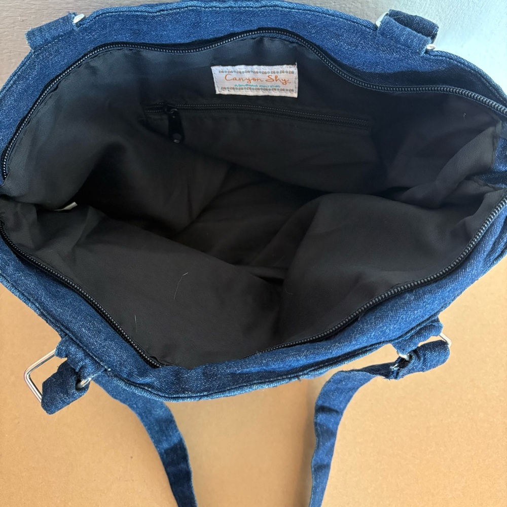 CANYON SKY Aztec Denim Crossbody Bag - Picture 5 of 15